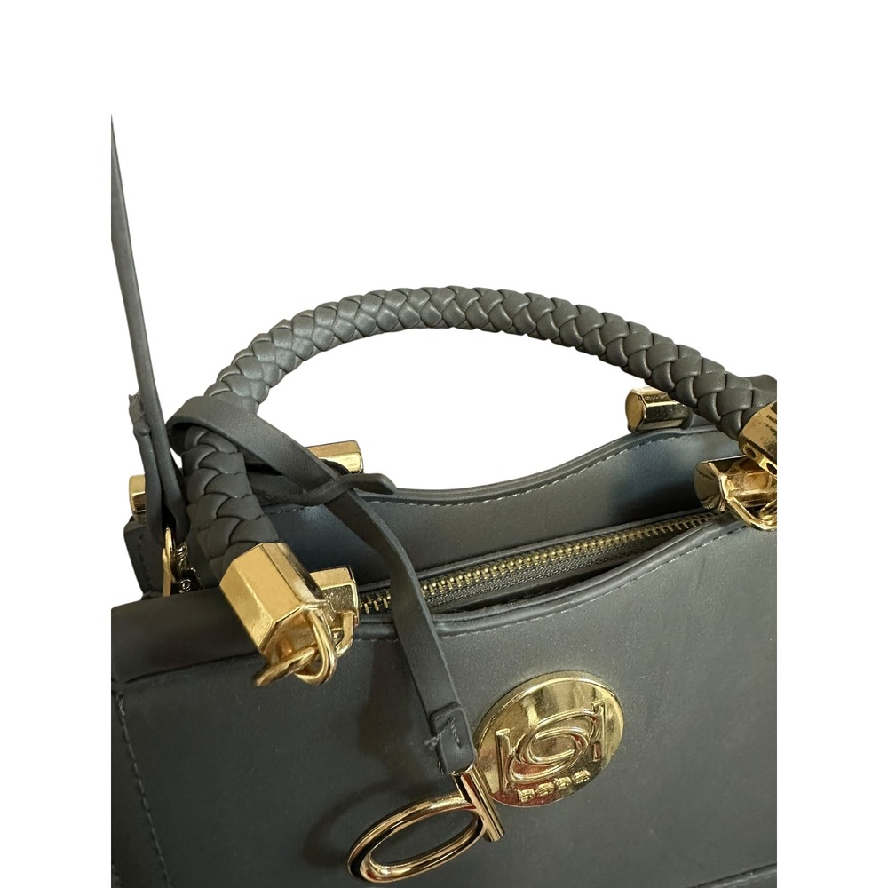 Bebe Los Angeles Gray Satchel Top Handle Crossbody Bag Purse‎ - Picture 6 of 6